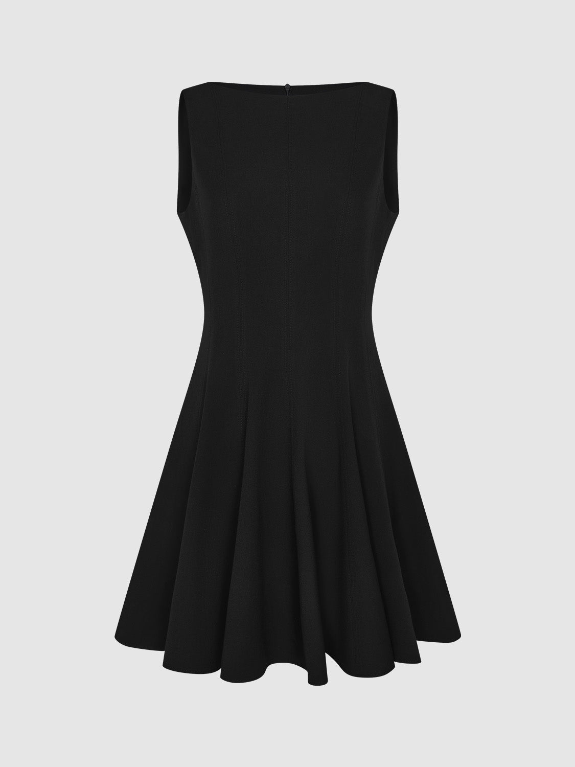 Sleeveless Crew Neck A-Line Dress