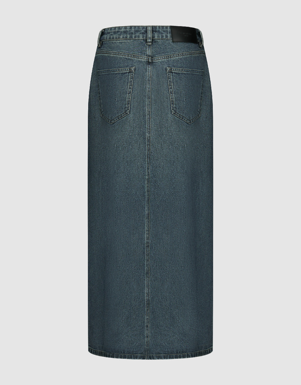 Split Hem Straight Denim Skirt