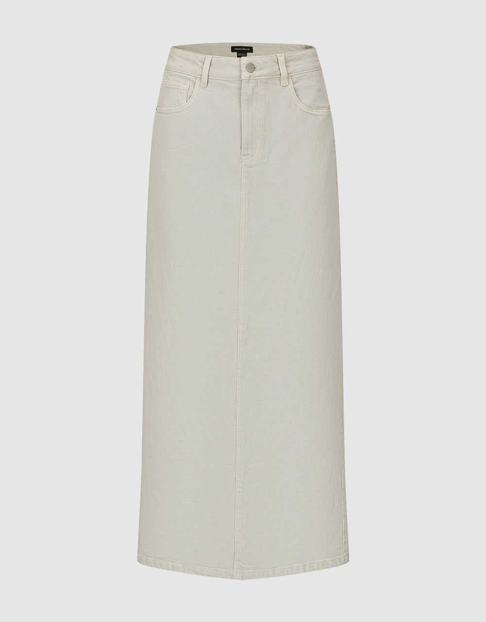 Straight Midi Denim Skirt