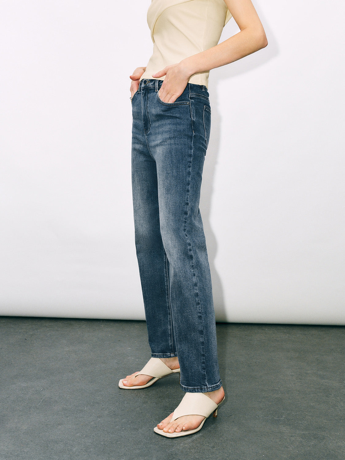 Straight Flared Denim Jeans