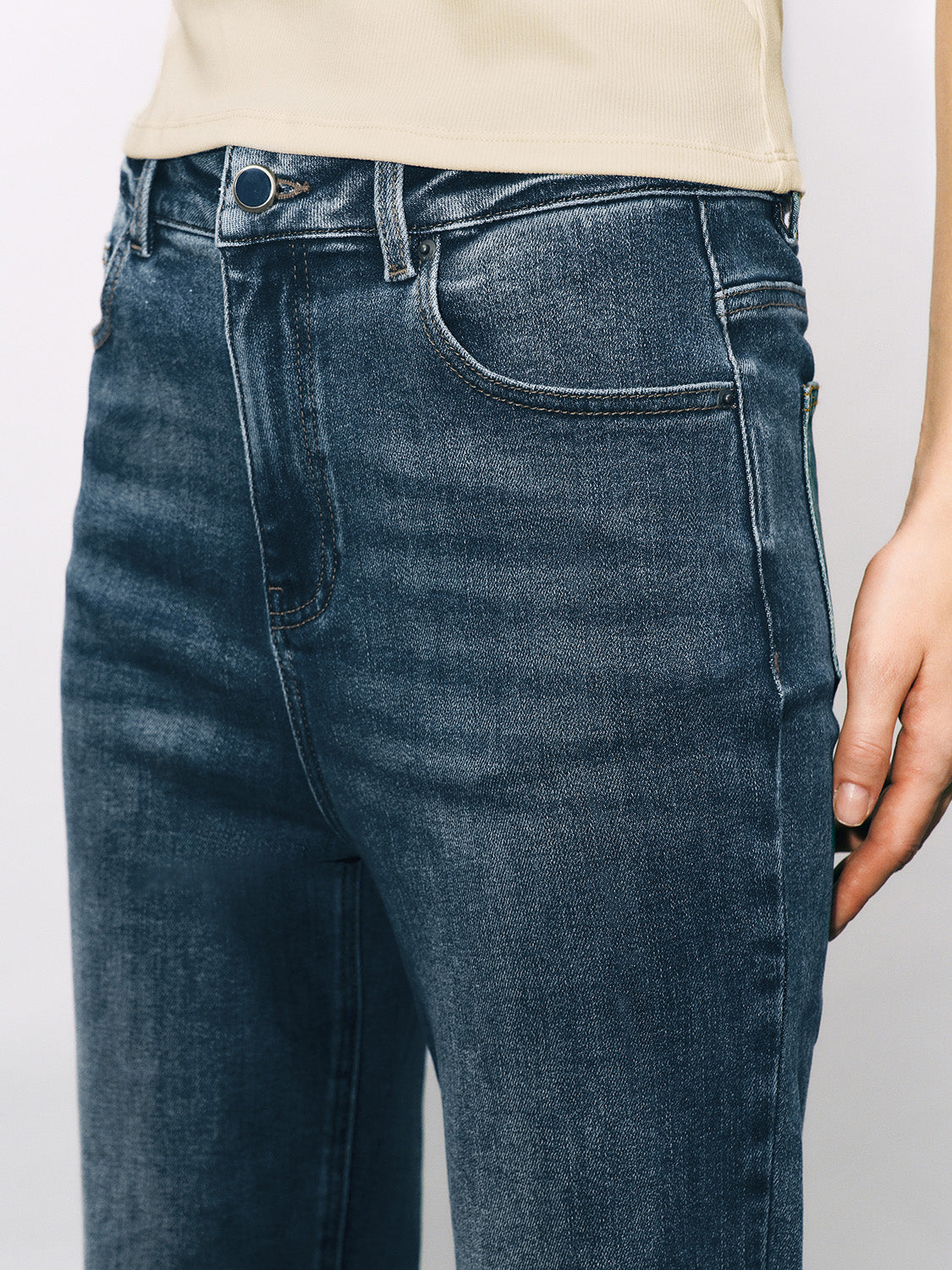 Straight Flared Denim Jeans