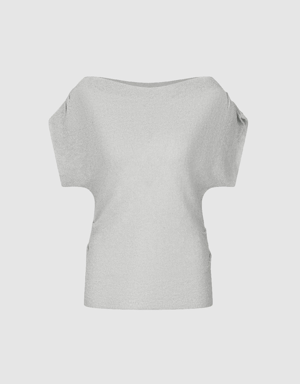 Crew Neck Sheer Knitted T-Shirt