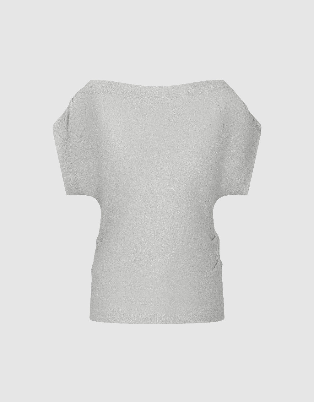 Crew Neck Sheer Knitted T-Shirt