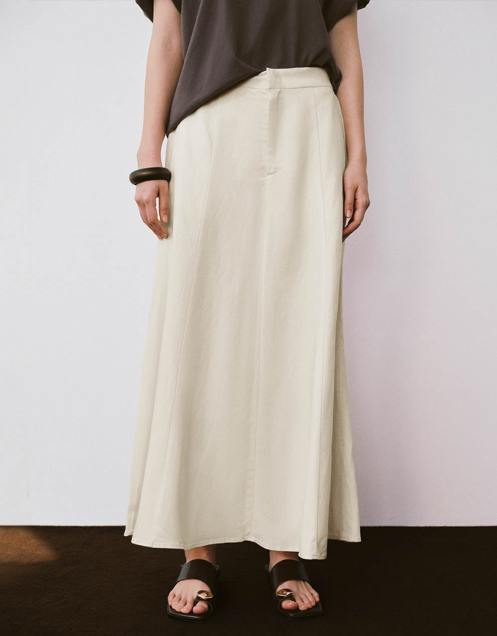 Midi A-Line Skirt