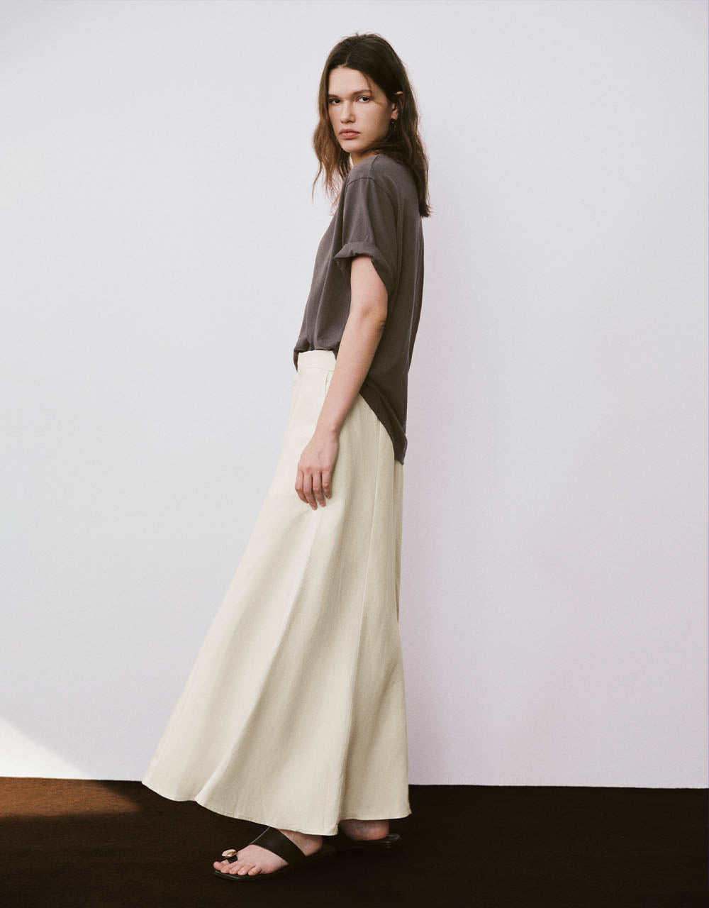 Midi A-Line Skirt