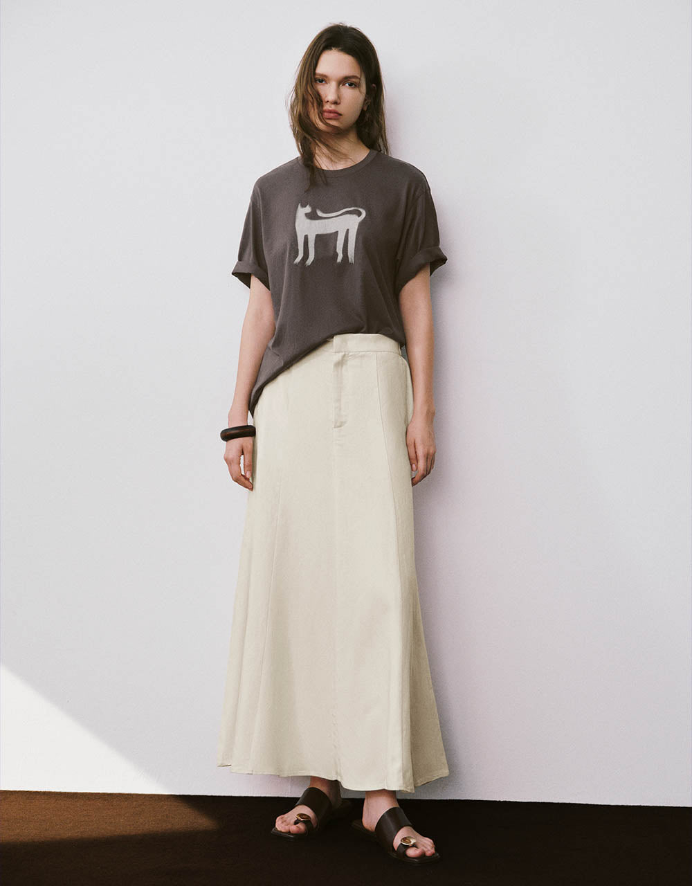 Midi A-Line Skirt