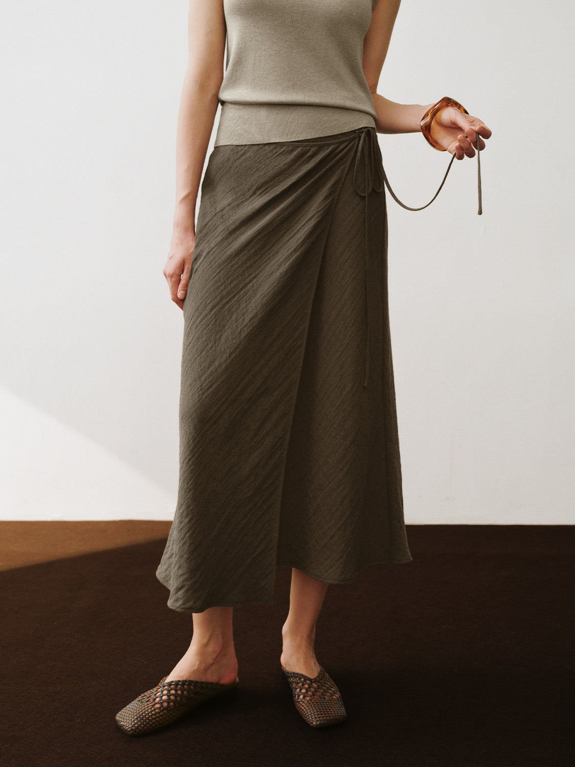 Midi A-Line Skirt