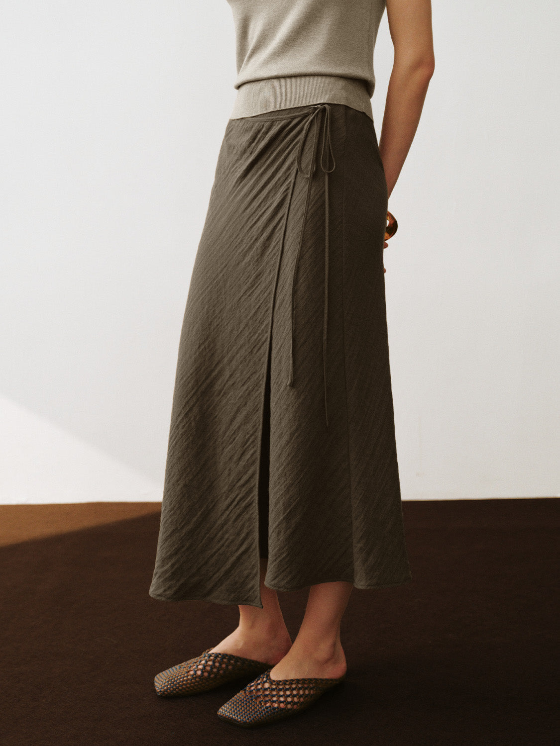 Midi A-Line Skirt