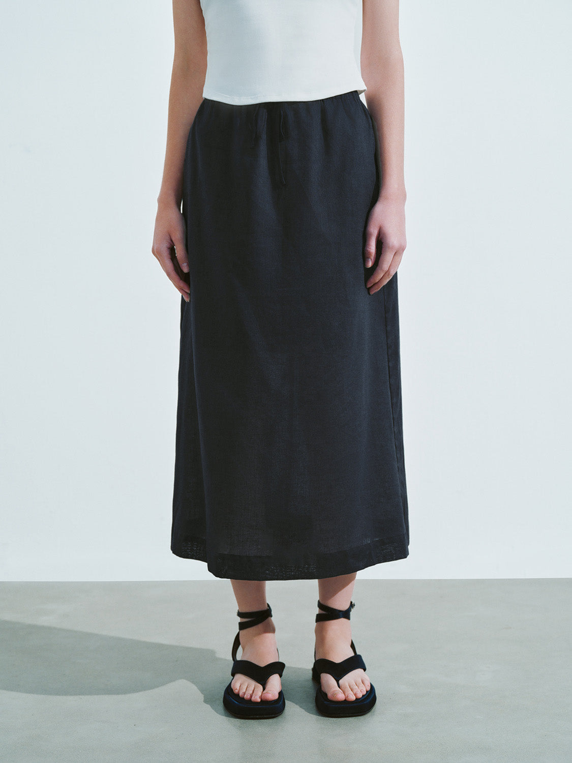 Midi A-Line Skirt