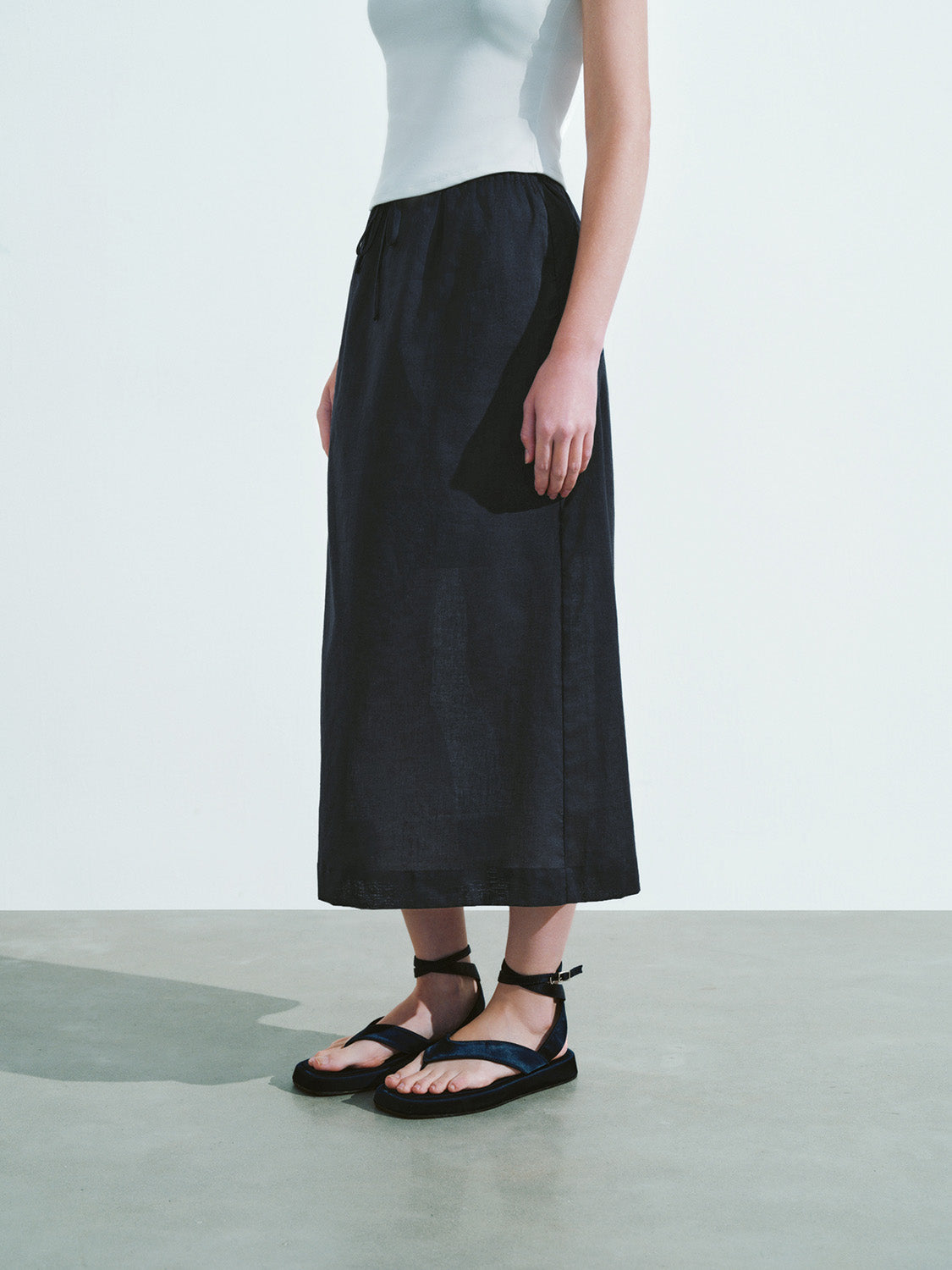 Midi A-Line Skirt