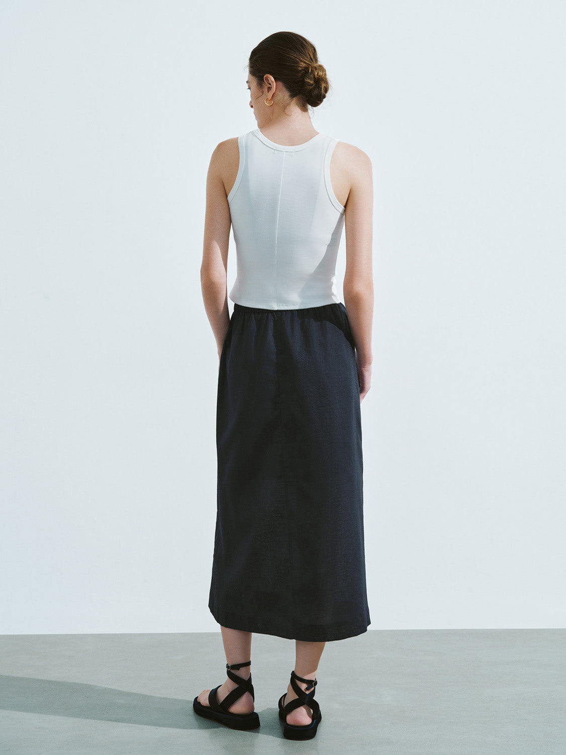 Midi A-Line Skirt