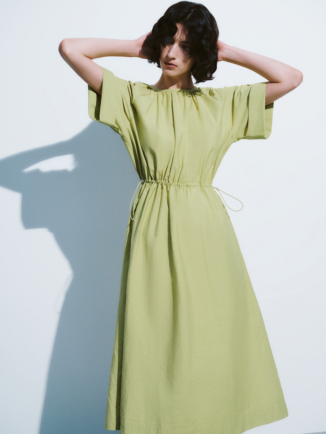 Crew Neck Loose Straight Dress