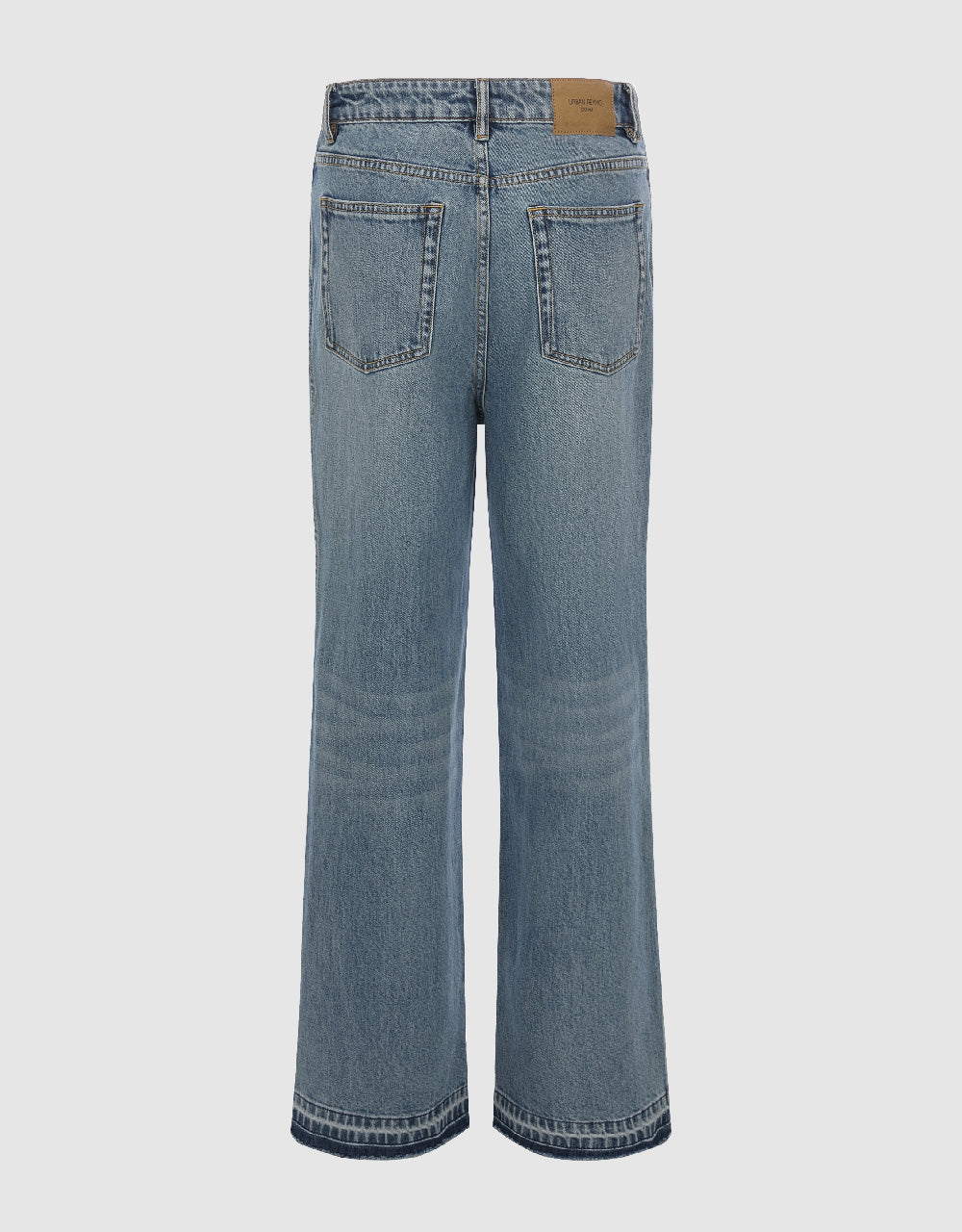 Raw Hem Straight Jeans