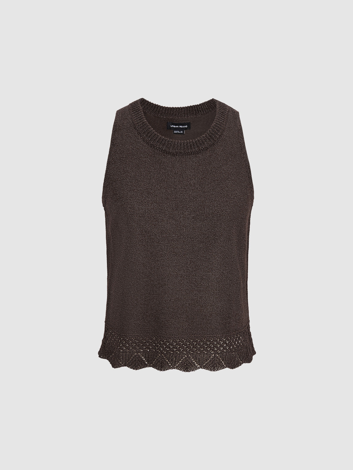 Crew Neck Skinny Knitted Tank Top