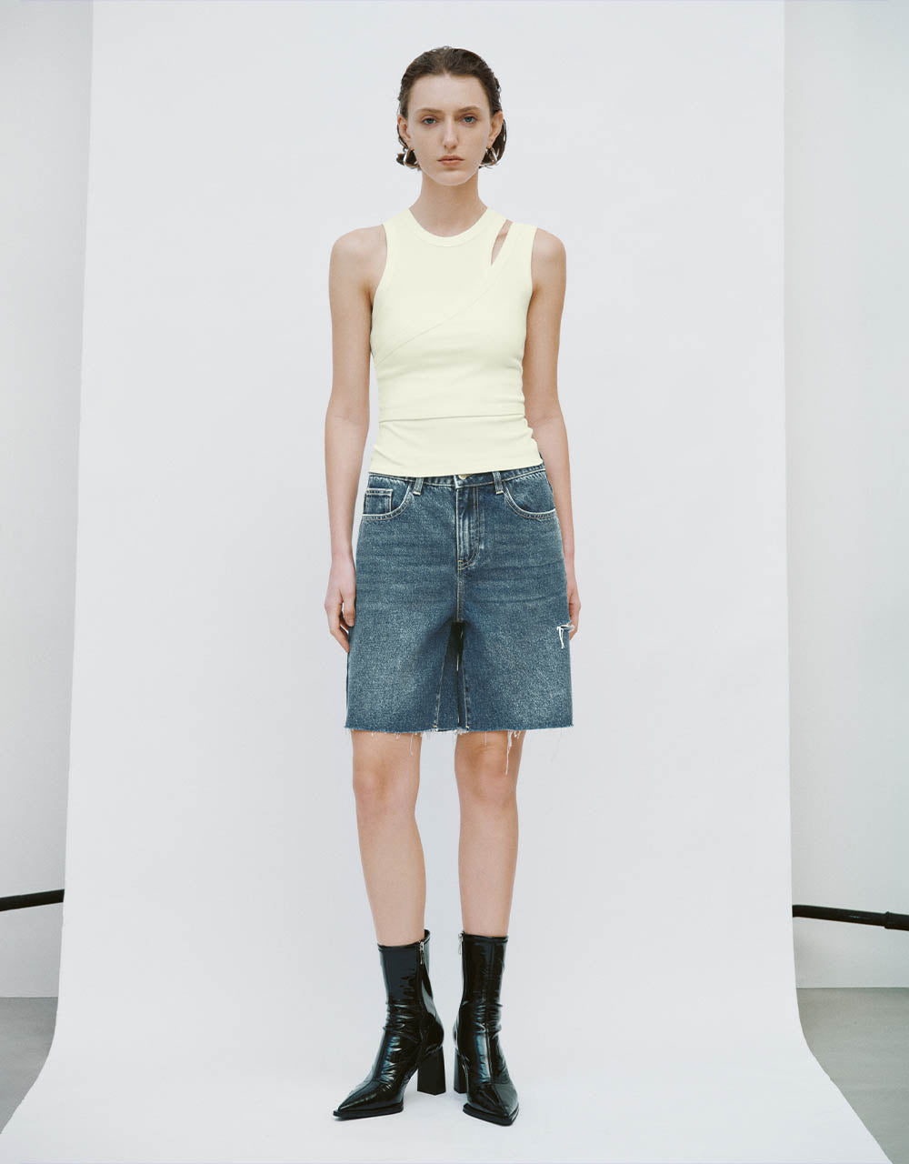 Raw Hem Denim Shorts