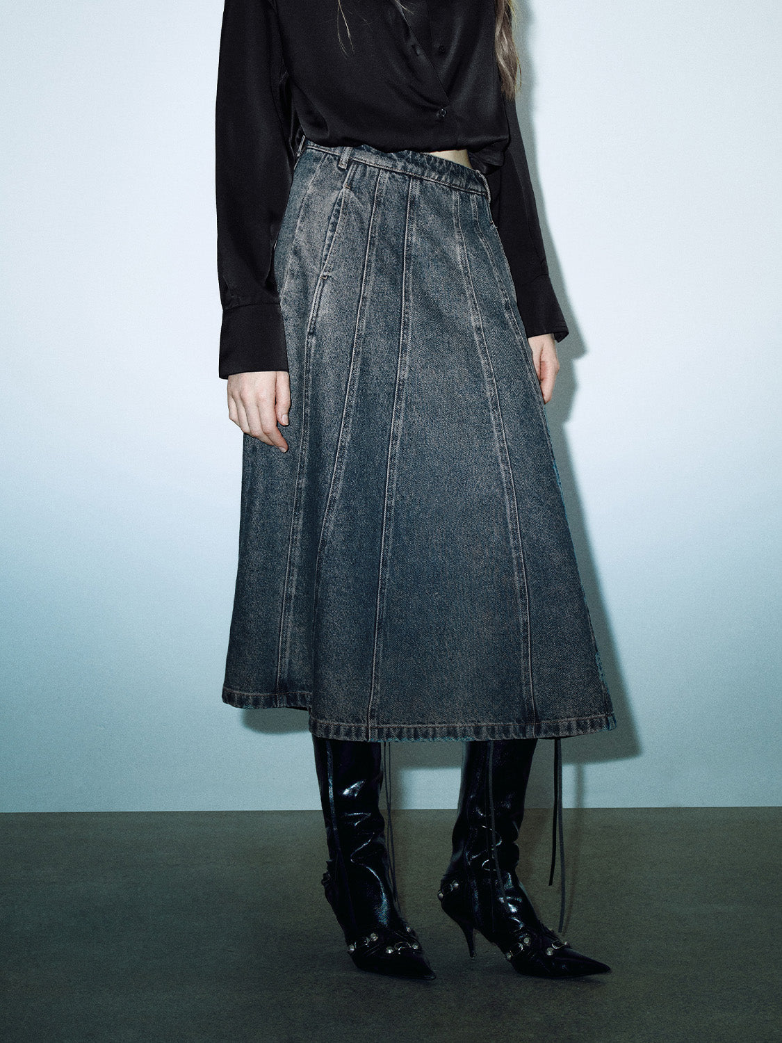 Loose Fishtail Denim Skirts