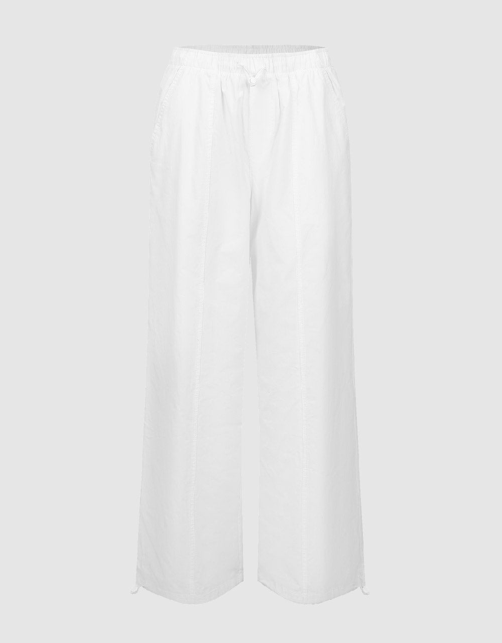 Drawstring Waist Wide-Leg Pants