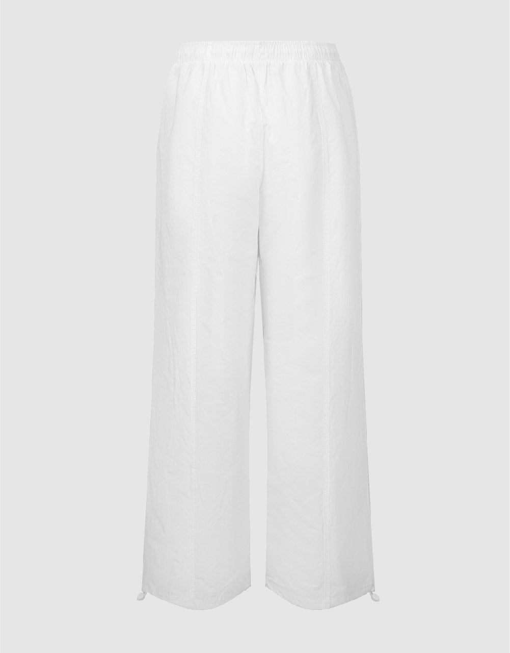 Drawstring Waist Wide-Leg Pants