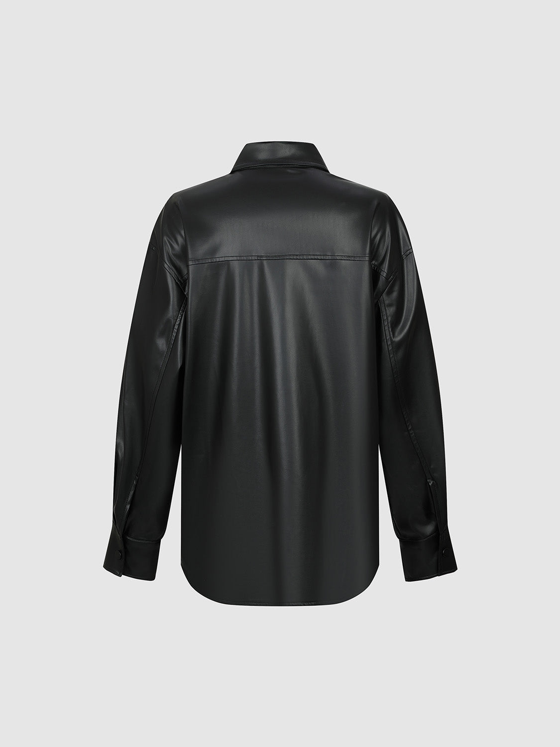 Loose Vegan Leather Shirt