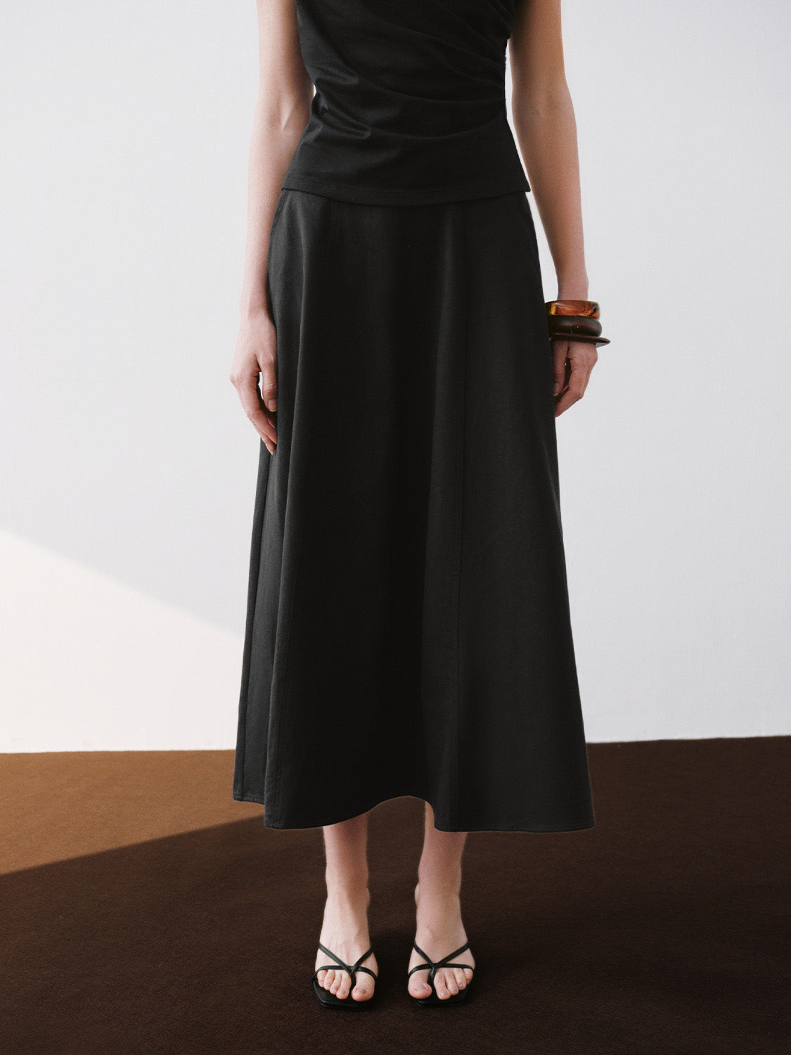 Midi A-Line Skirt