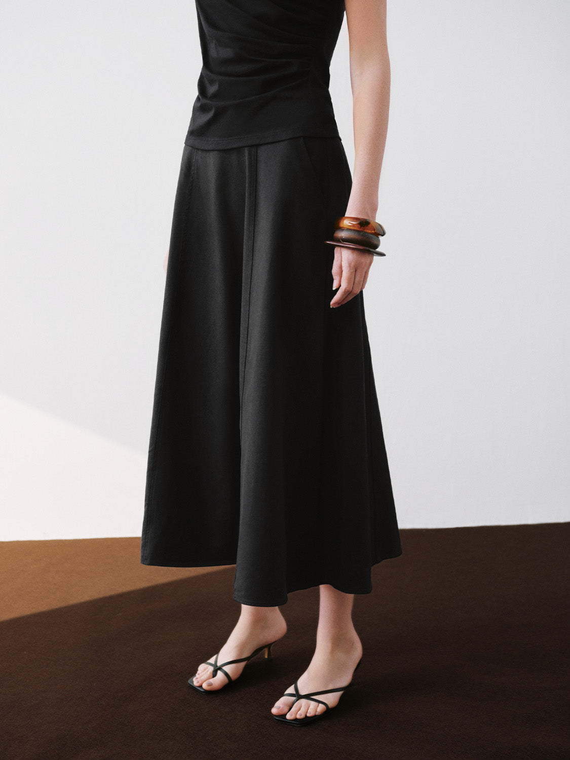 Midi A-Line Skirt