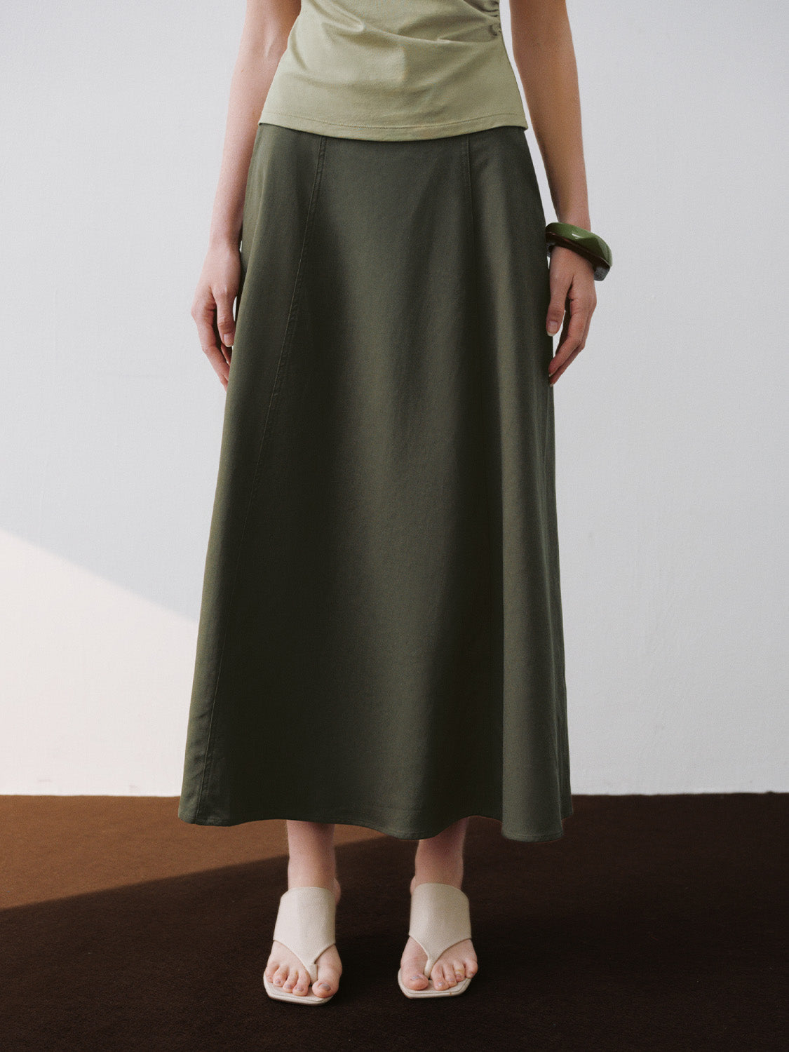 Midi A-Line Skirt