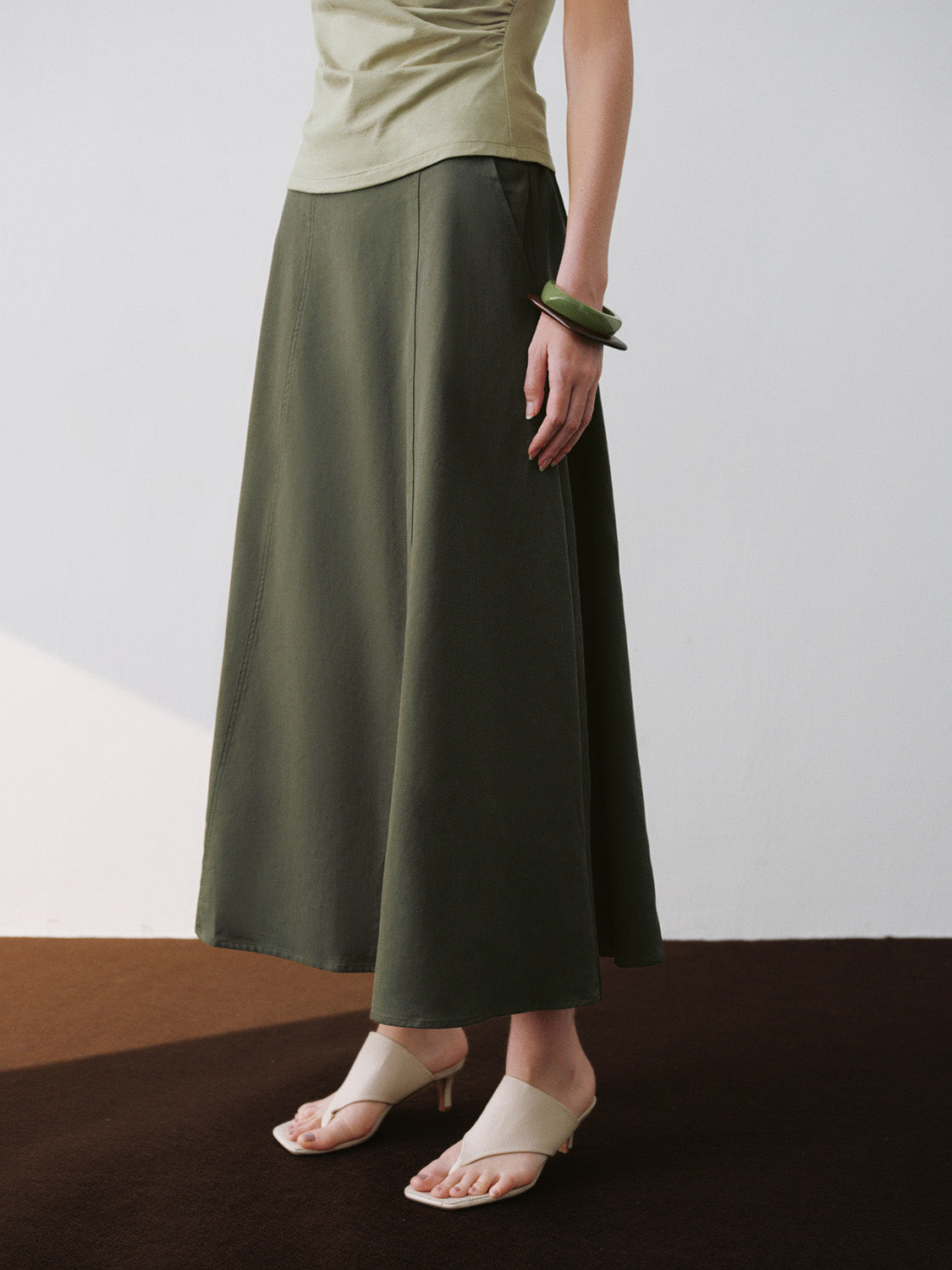 Midi A-Line Skirt