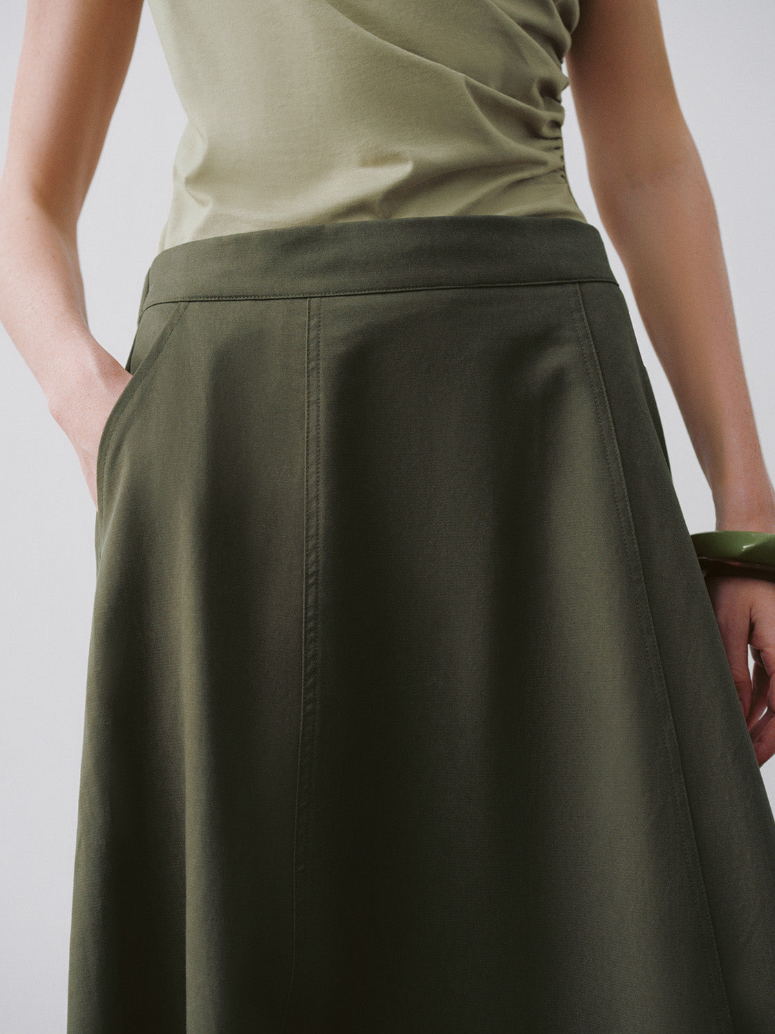 Midi A-Line Skirt