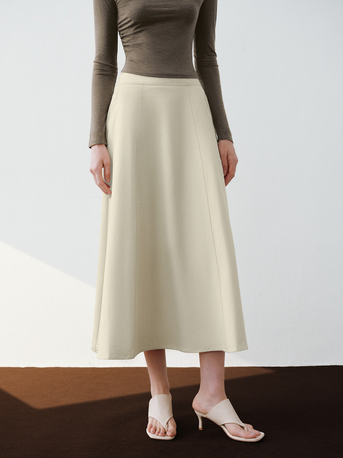 Midi A-Line Skirt