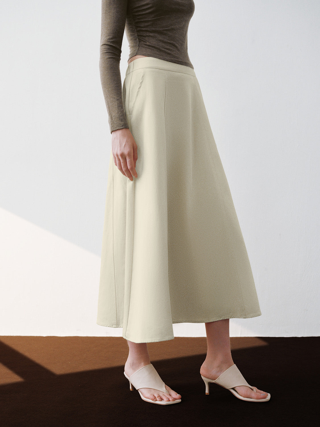 Midi A-Line Skirt