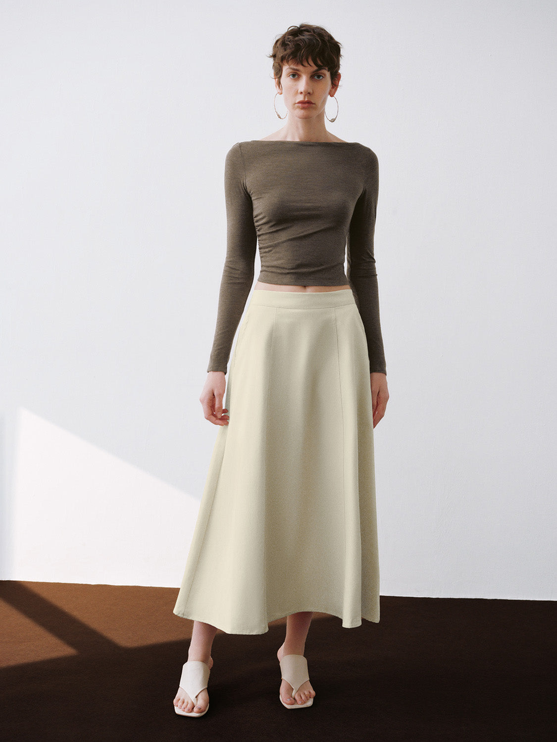 Midi A-Line Skirt