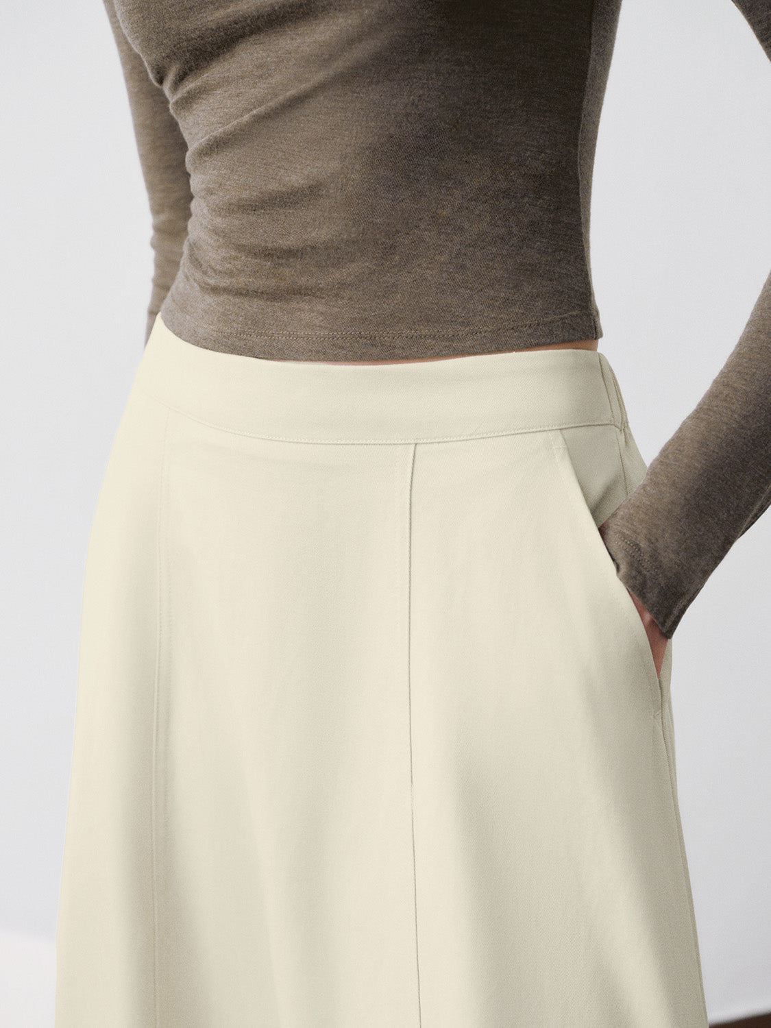 Midi A-Line Skirt