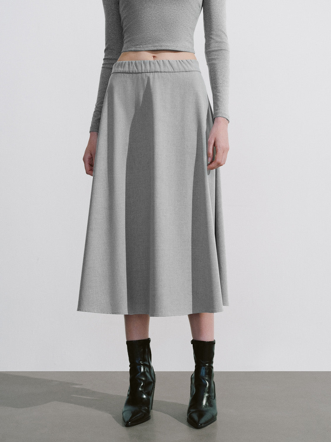 Midi A-Line Skirt