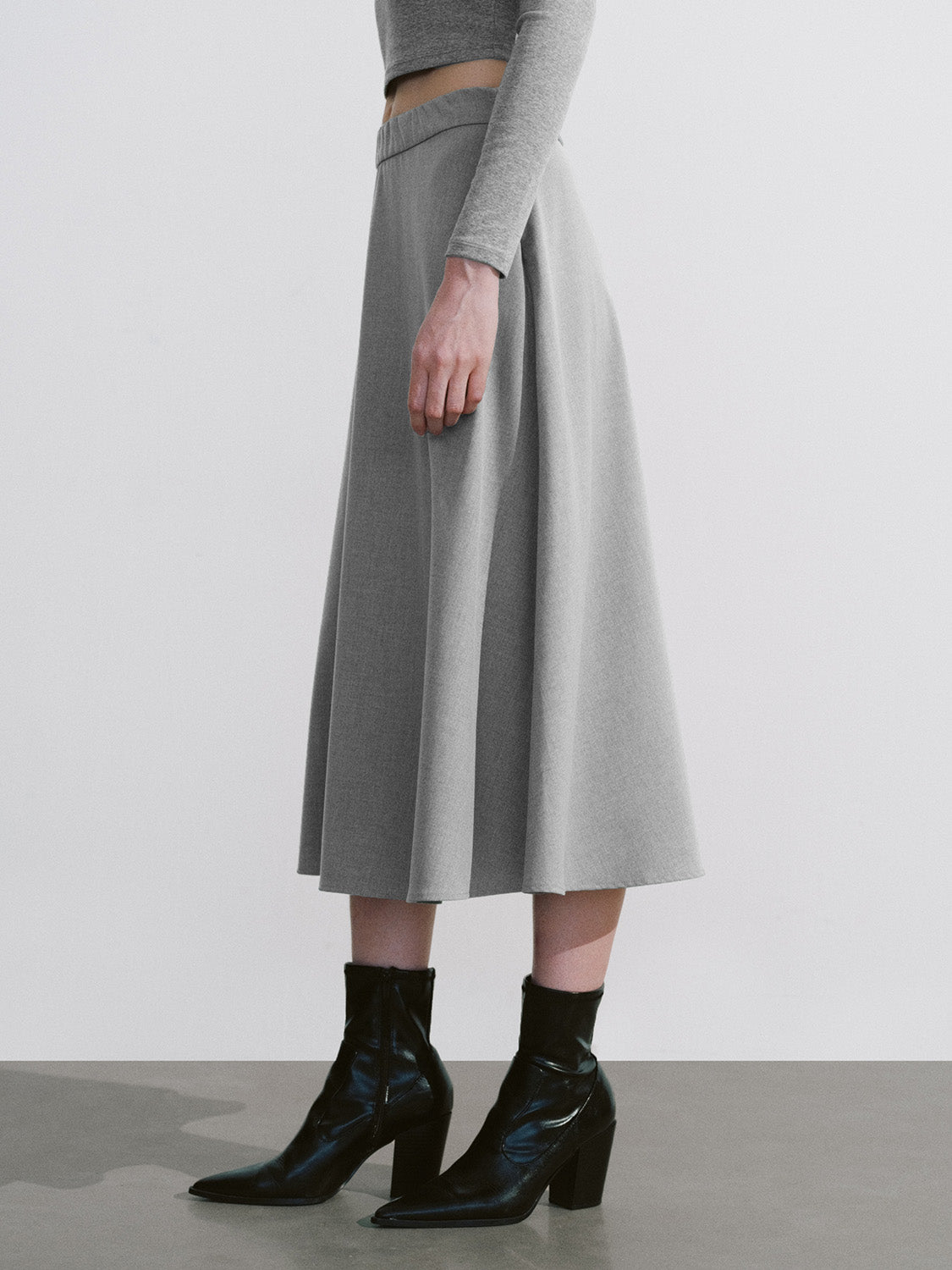 Midi A-Line Skirt