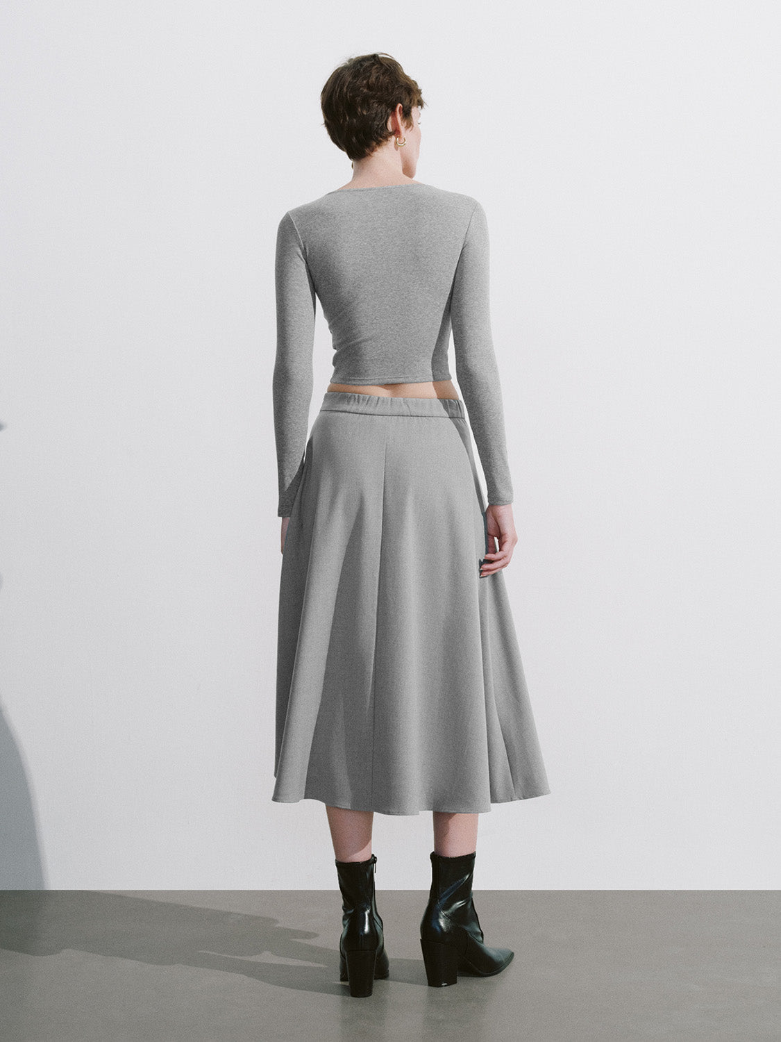 Midi A-Line Skirt