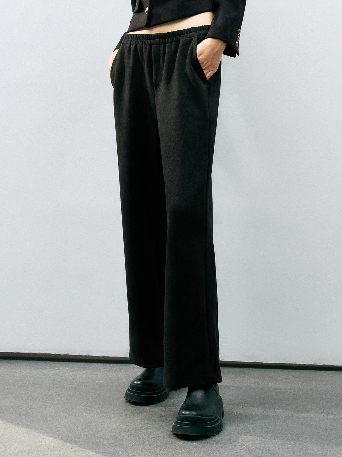 Slant Pocket Wide-Leg Pants