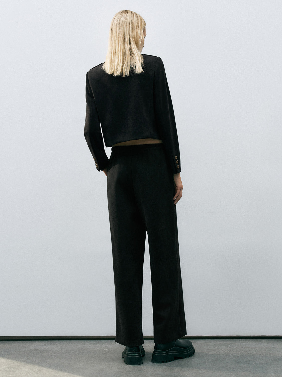 Slant Pocket Wide-Leg Pants