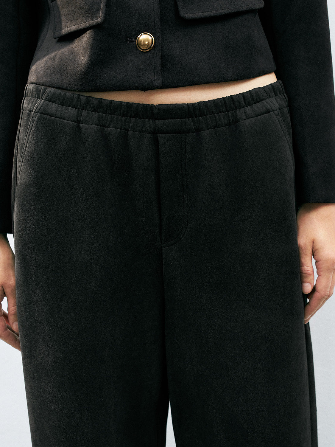 Slant Pocket Wide-Leg Pants