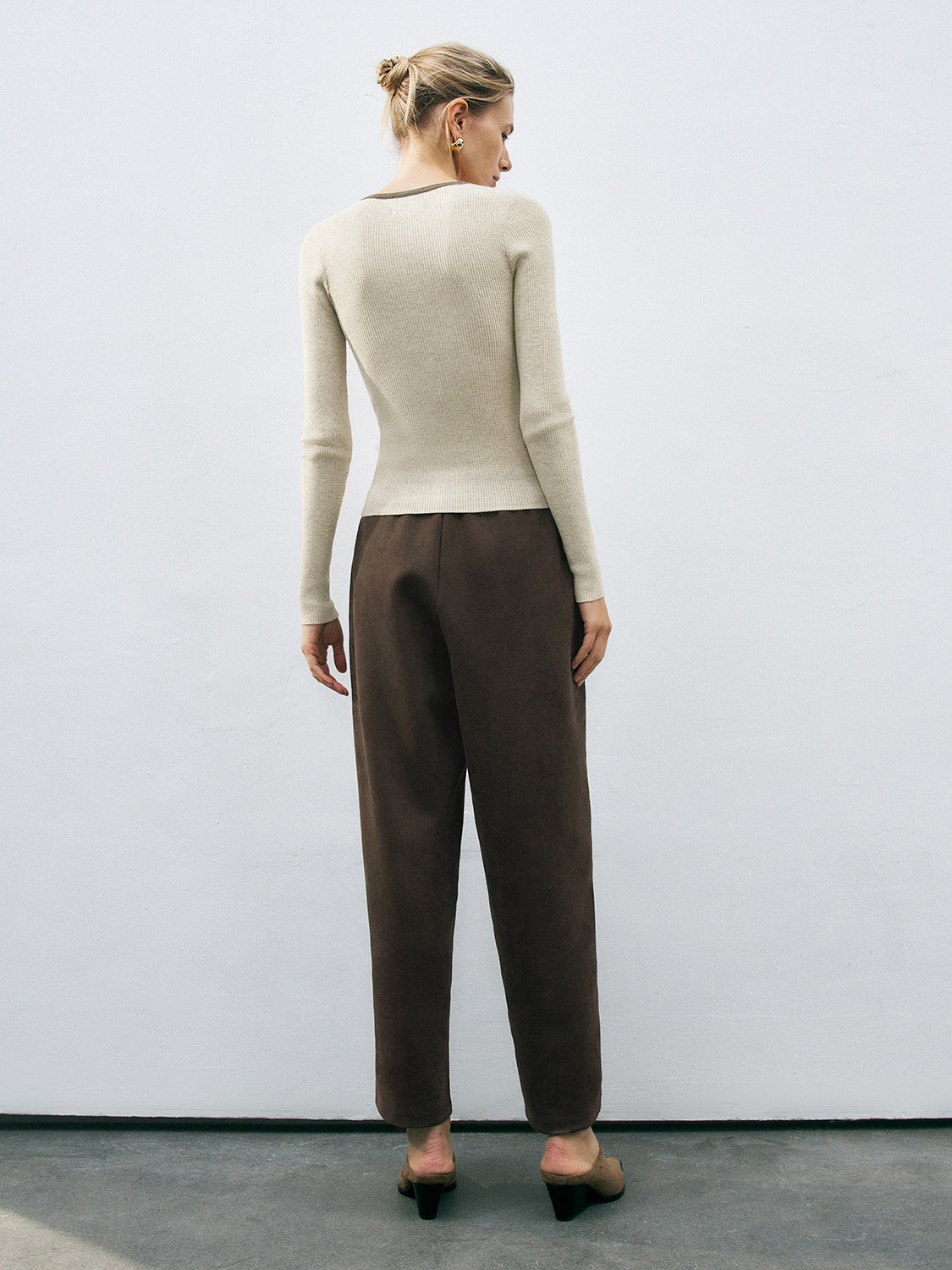 Slant Pocket Wide-Leg Pants