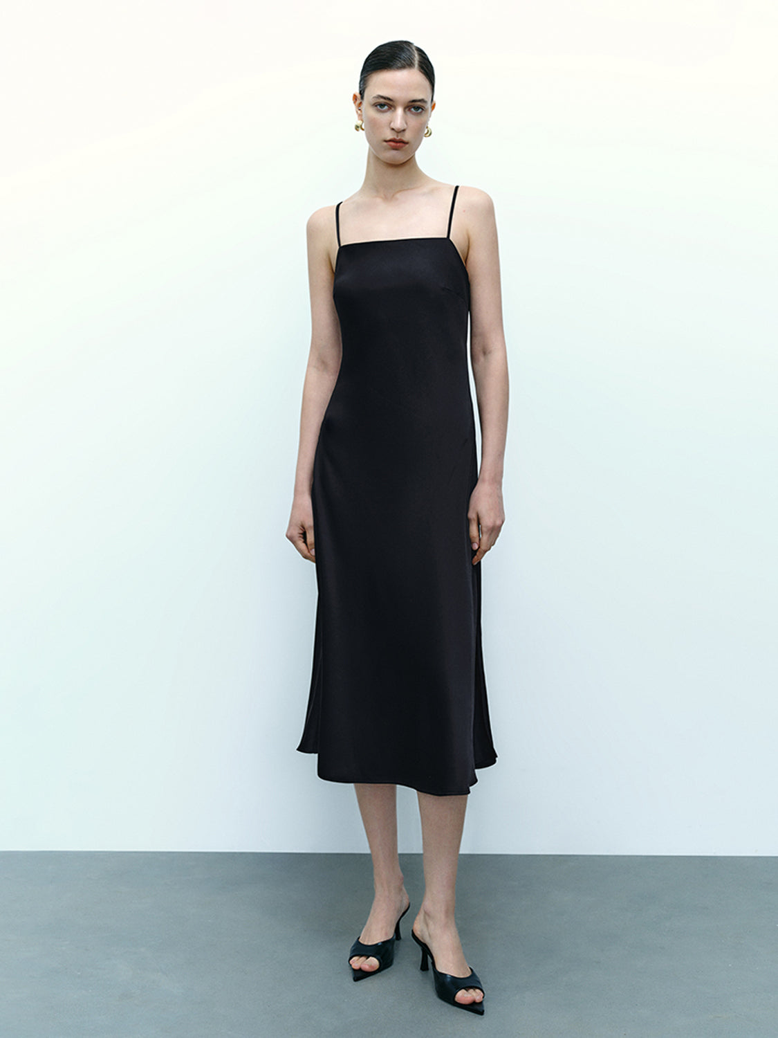 Square-cut A-Line Dress