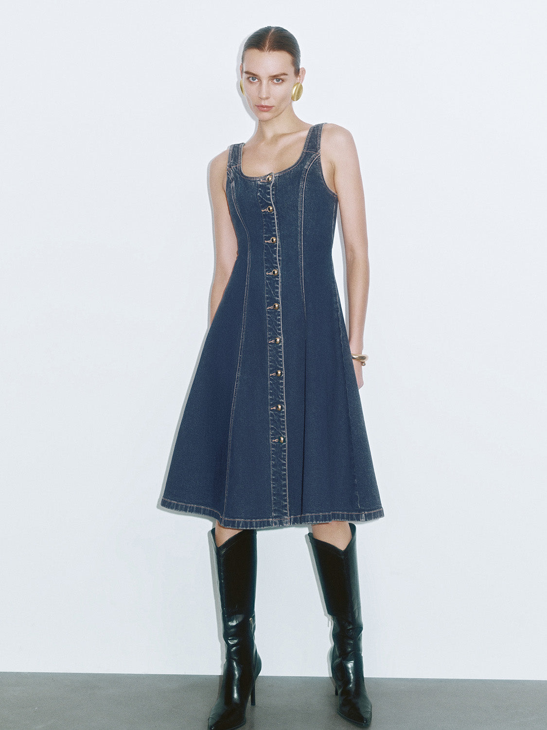 A-Line Denim Dresses