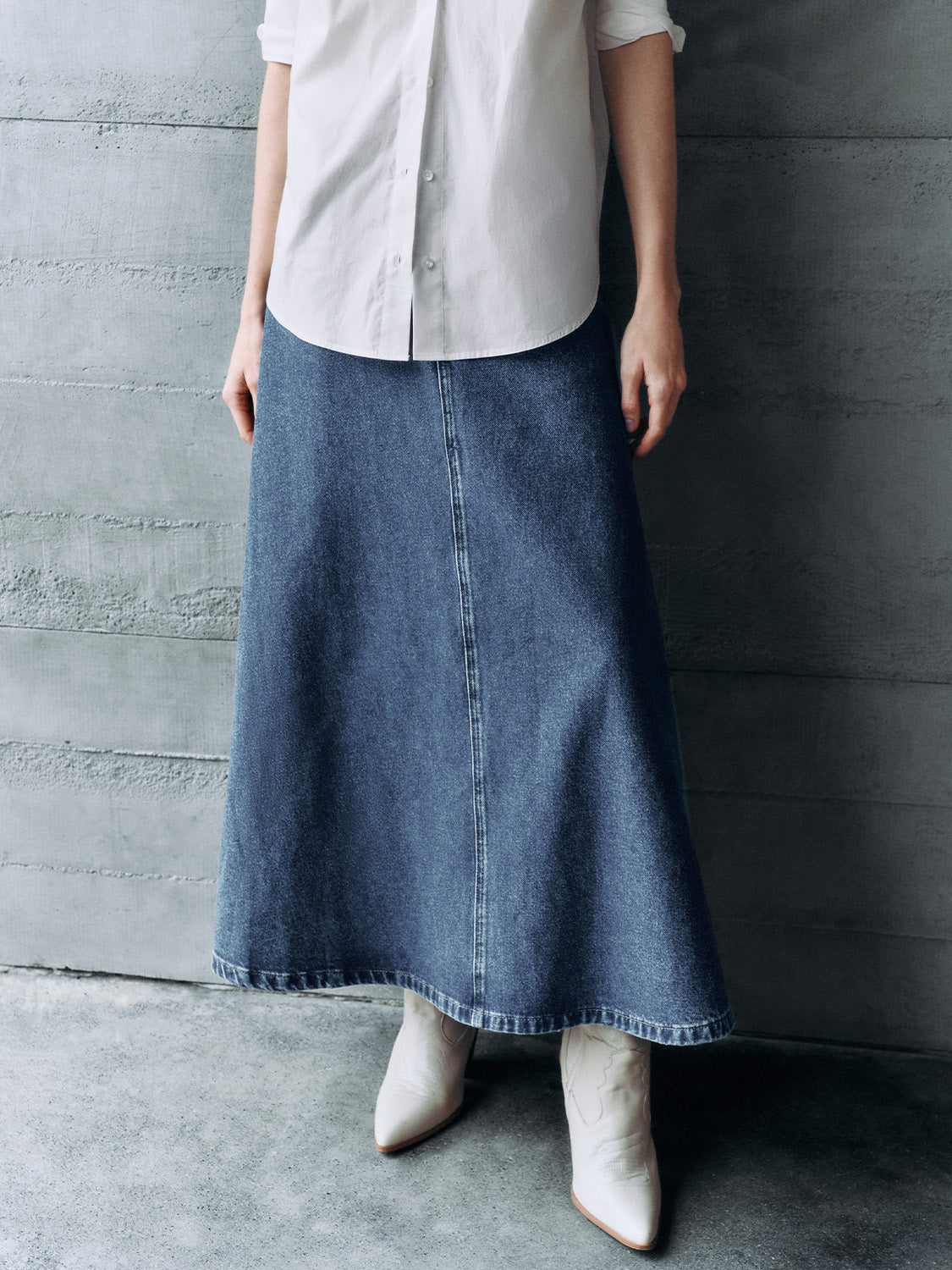 A-Line Regular Denim Skirts