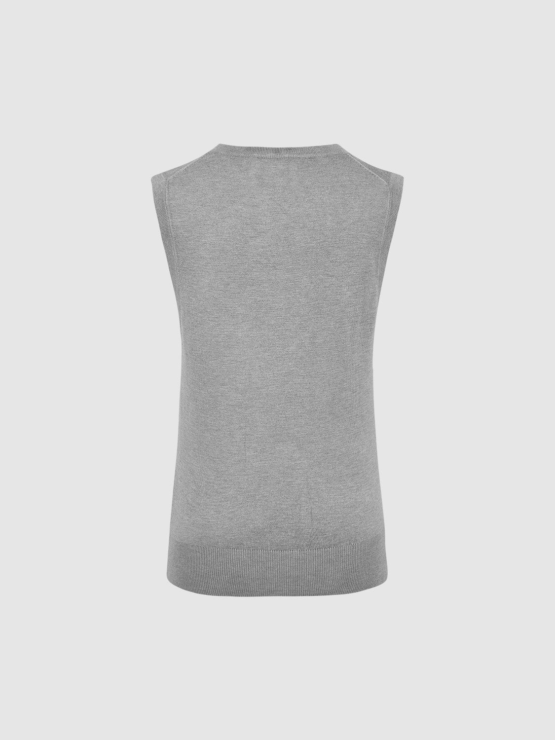 Crew Neck Knitted Tank Top