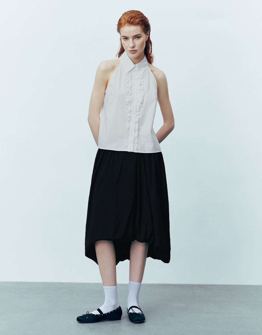 Midi A-Line Skirt