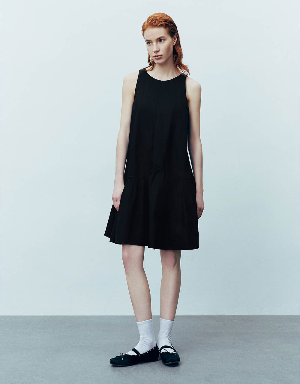 Sleeveless Crew Neck A-Line Dress