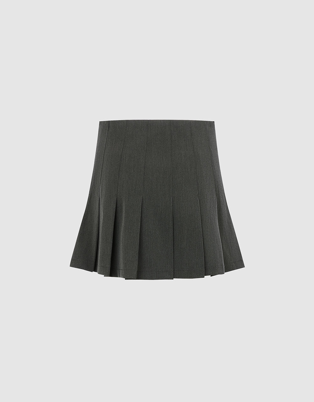 Pleated Mini A-Line Skirt