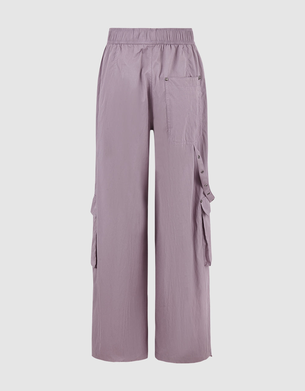 Elastic Waist Wide-Leg Pants