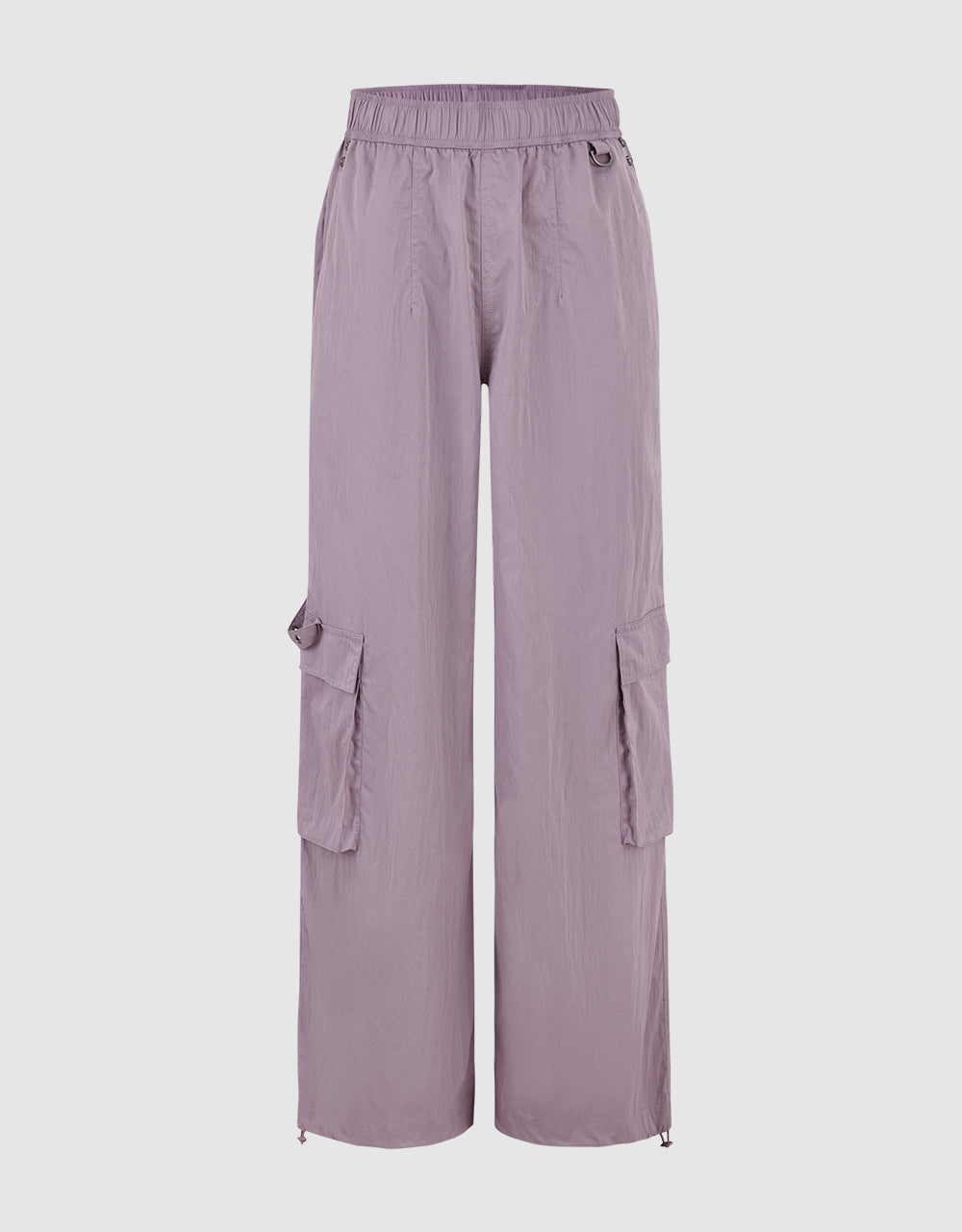 Elastic Waist Wide-Leg Pants