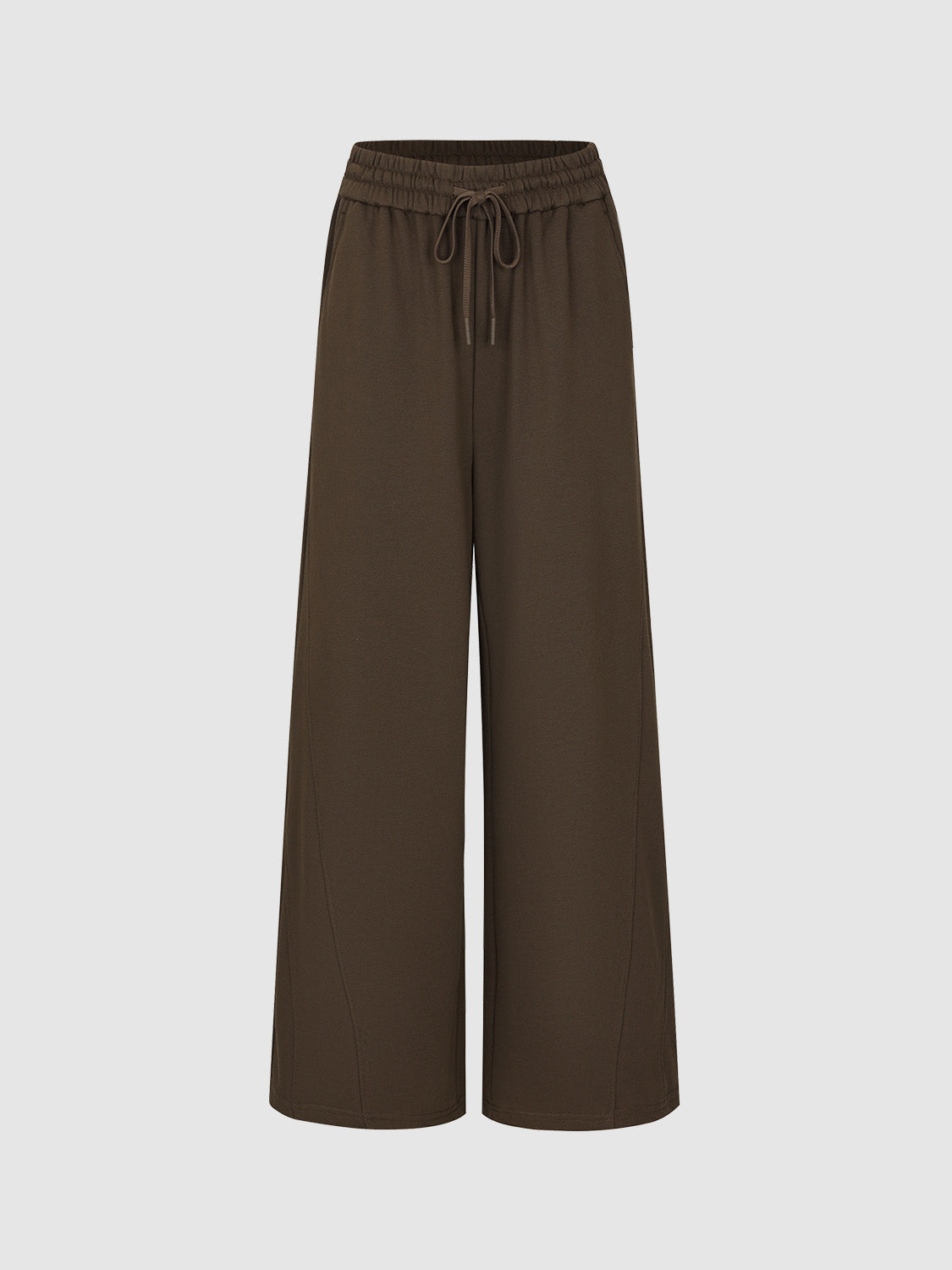 Drawstring Waist Wide-Leg Pants