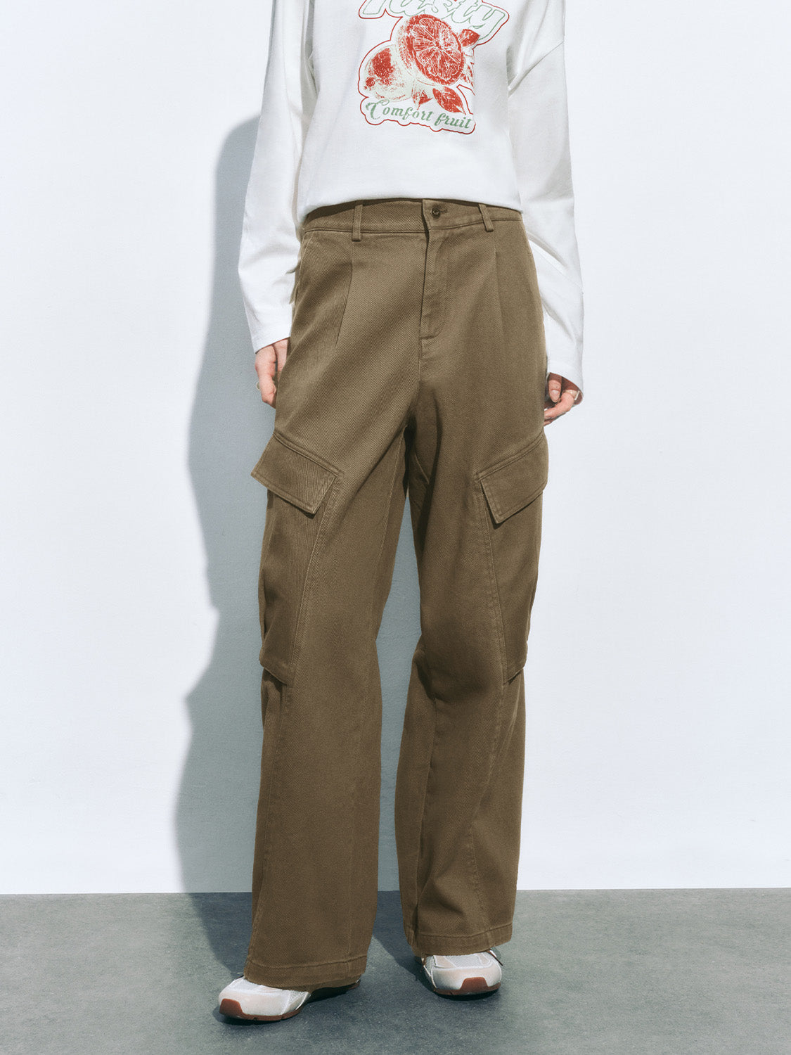 Side Pocket Wide-Leg Pants